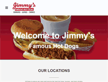Tablet Screenshot of jimmysfamoushotdogs.com